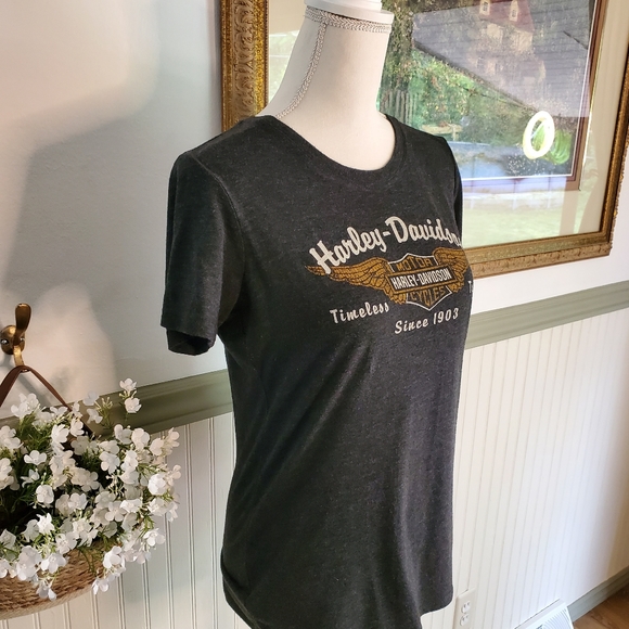 Harley Davidson women's tee shirt grey large - Picture 5 of 13